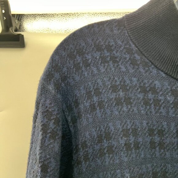 Bonobos Men's 1/4 Zip Pullover Sweater Blue Print Size XL - Picture 4 of 9